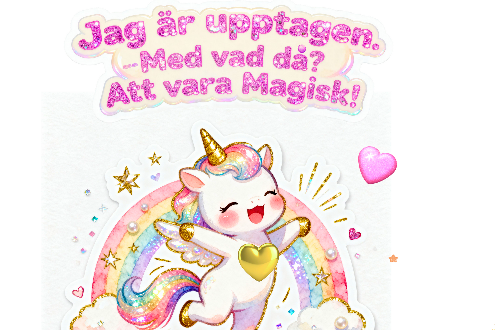 Enhöring tavla Enhörning Poster Unicorn Wall Art Unicorn Poster By Camilla Essencia - Lovelights.co