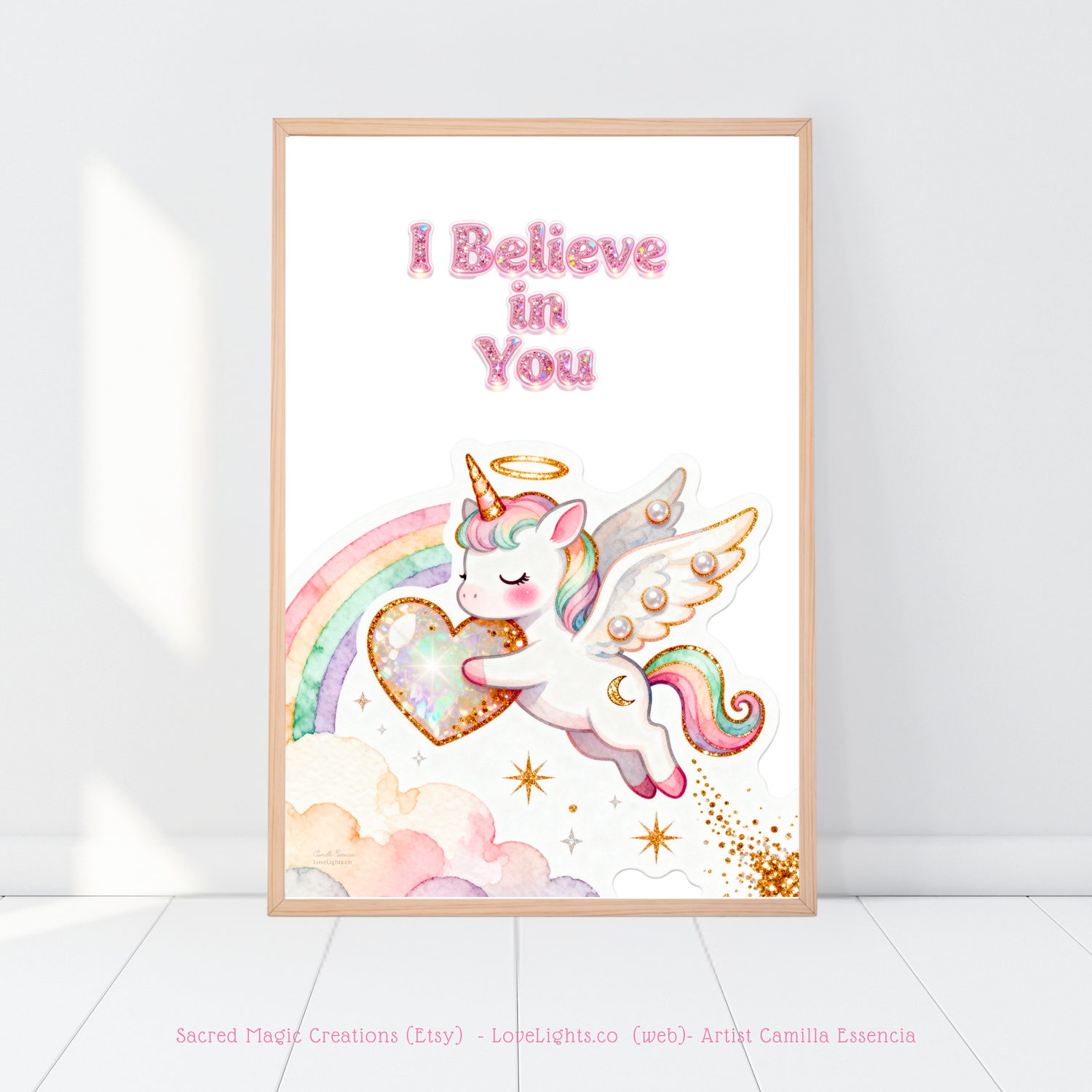 Enhörning tavla, enhörning poster, unicorn poster, unicorn wall art