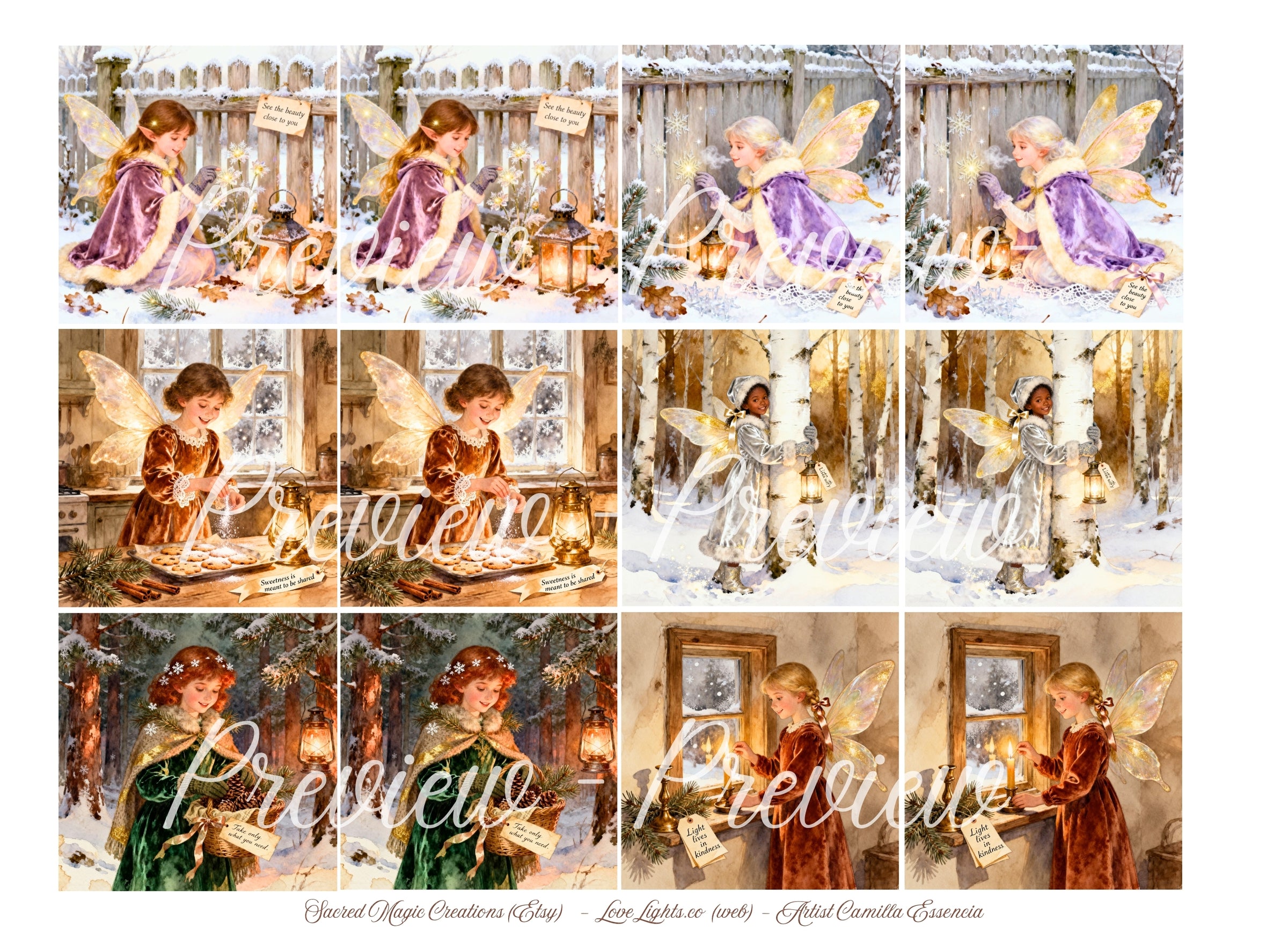 Fairy Lovers - Christmas Gift - Fairy Card Game - Fairy cards by LoveLigths.co