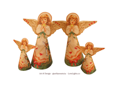 Sot vintage angel-vintage angel i papper-stående modell