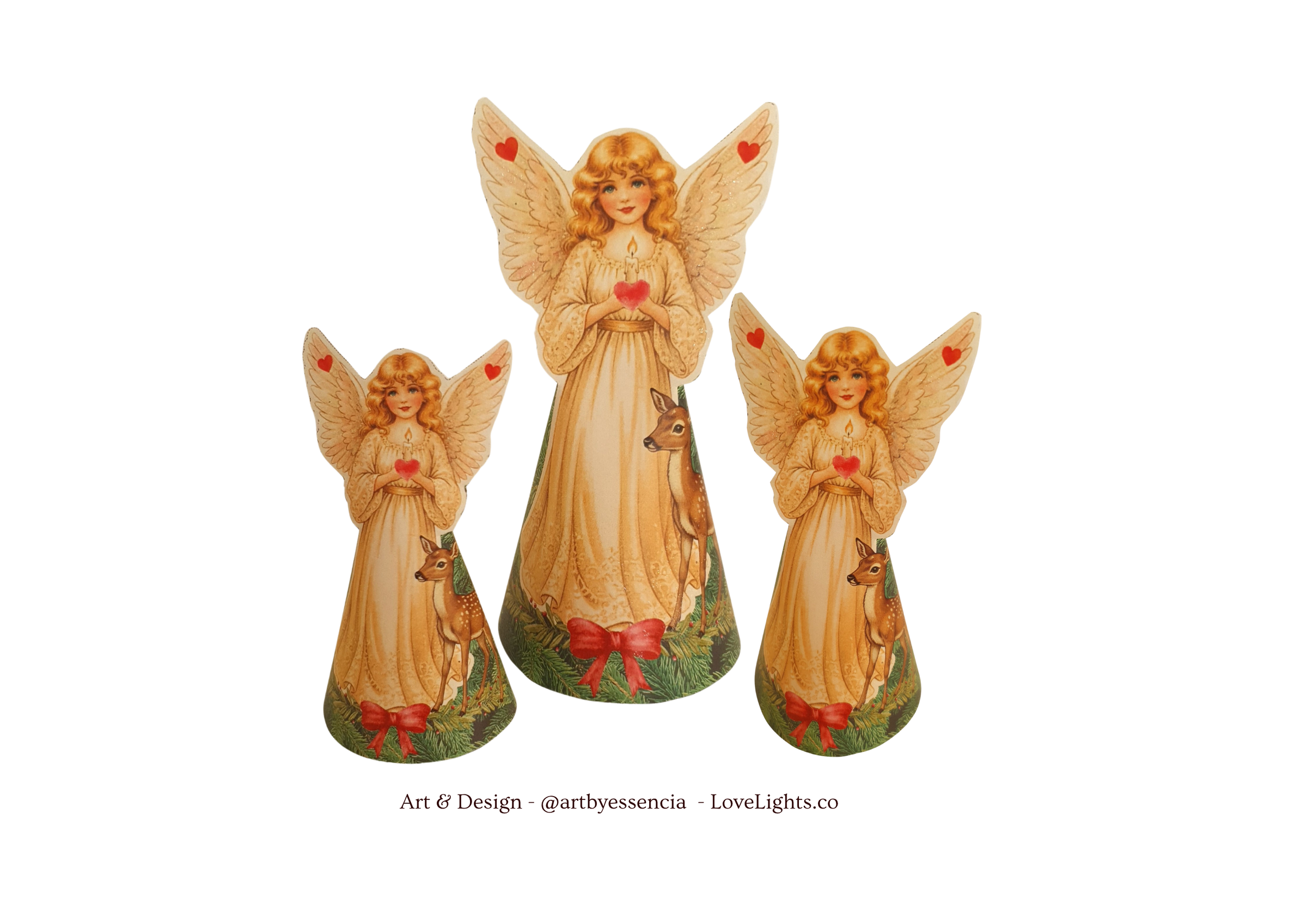 Staende pappers Angel dekoration att skapa sjalv